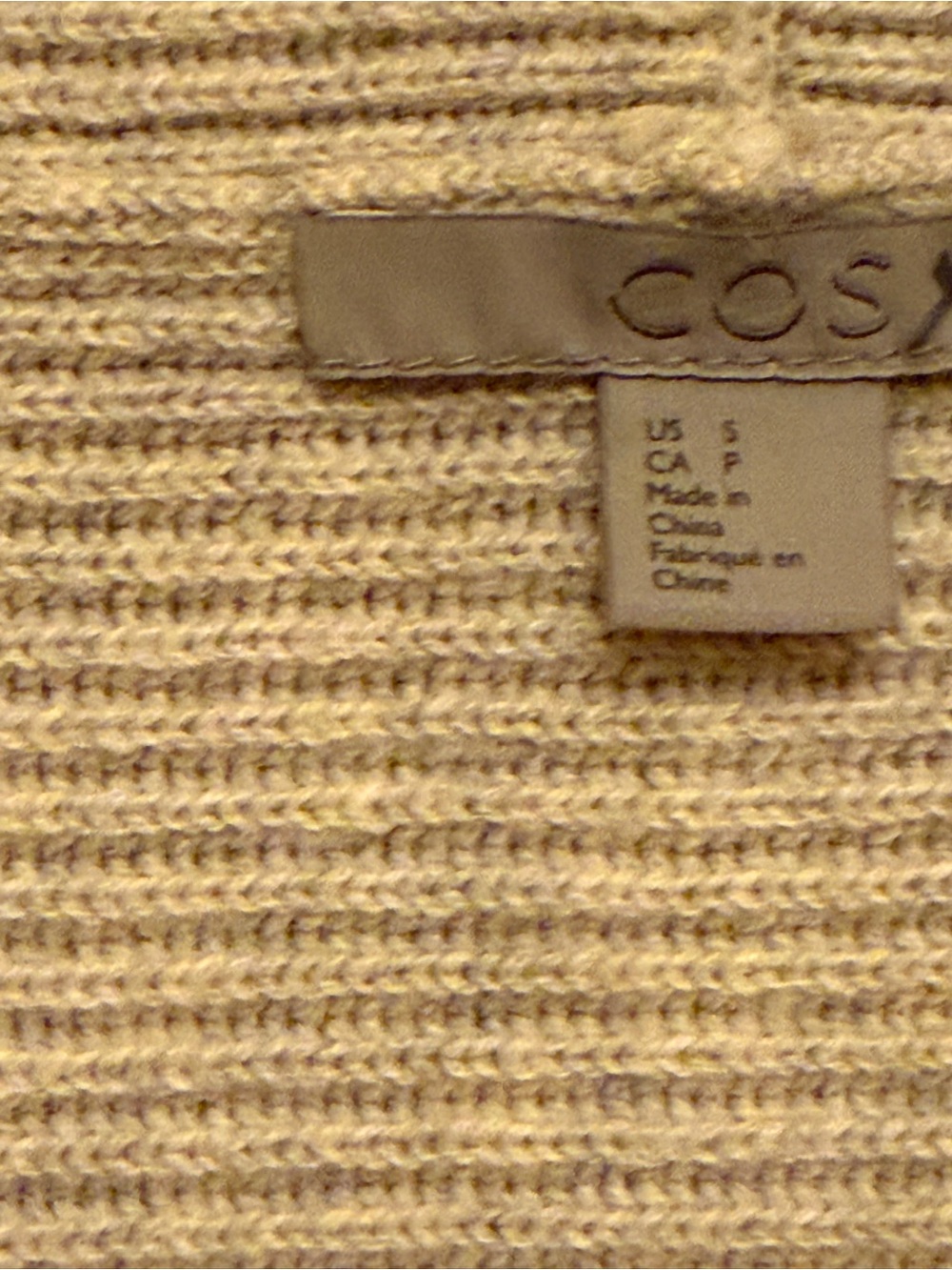 COS Wool Cotton Ribbed Cocoon Cardigan Open Front Shawl Gray - Picture 3 of 4